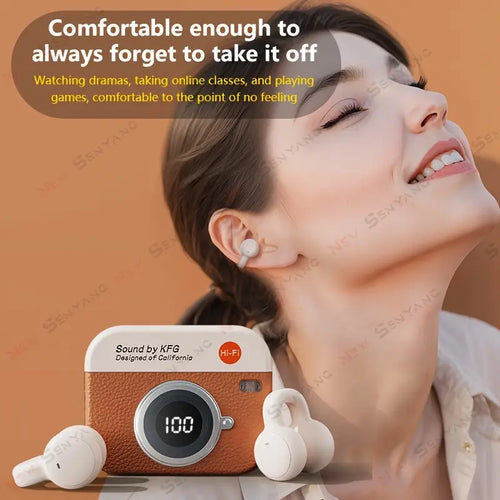 Mini Earbuds Video TWS 9D Hifi Stereo HD Calling Stereo Cortical Earphones for Android for Iphone