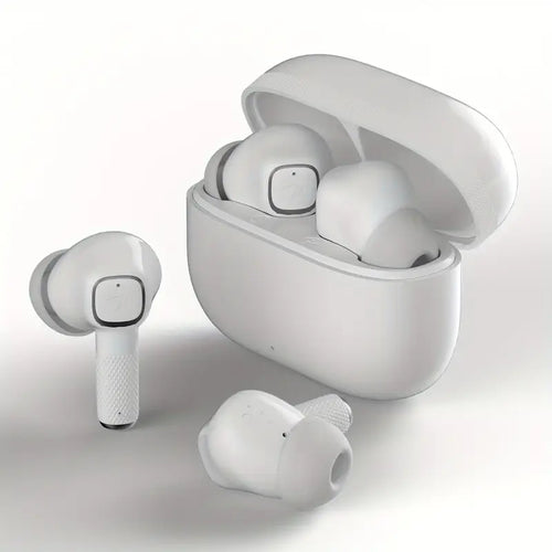 Rechargeable Sound Amplifier with Active Noise Cancellation, Adjustable Volume Control, Comfortable Silicone Earplugs & Smooth Rear Design