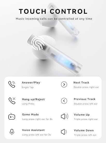 Wireless Dark Glow Earbuds LP1 Bluetooth 5.4 Moving Sand Glow in The Dark Earbuds with Wireless Charging Case