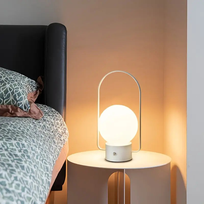 Tech Dimmable LED Table Lamp, USB Rechargeable Touch Controlled Desk Light, Color Changing Indoor Night Light