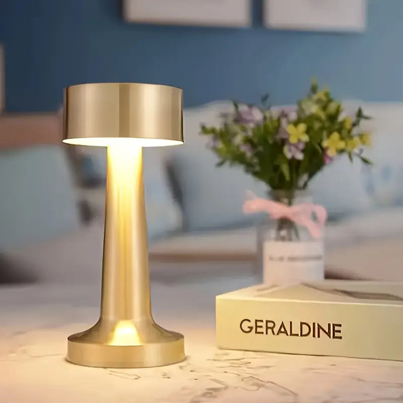 Modern Golden Metal Touch Control Dimmable LED Desk Lamp