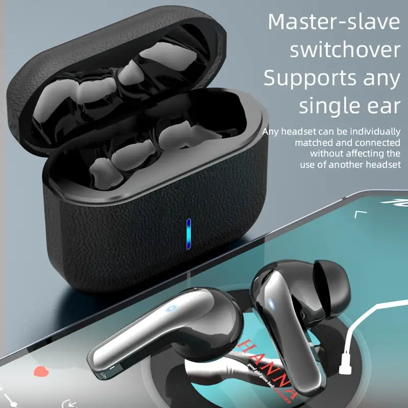 Wireless Earbuds, V5.4 Earbuds with Light Display Headphones, Bass Stereo, Wireless Headphones In-Ear Noise Cancelling Microphone