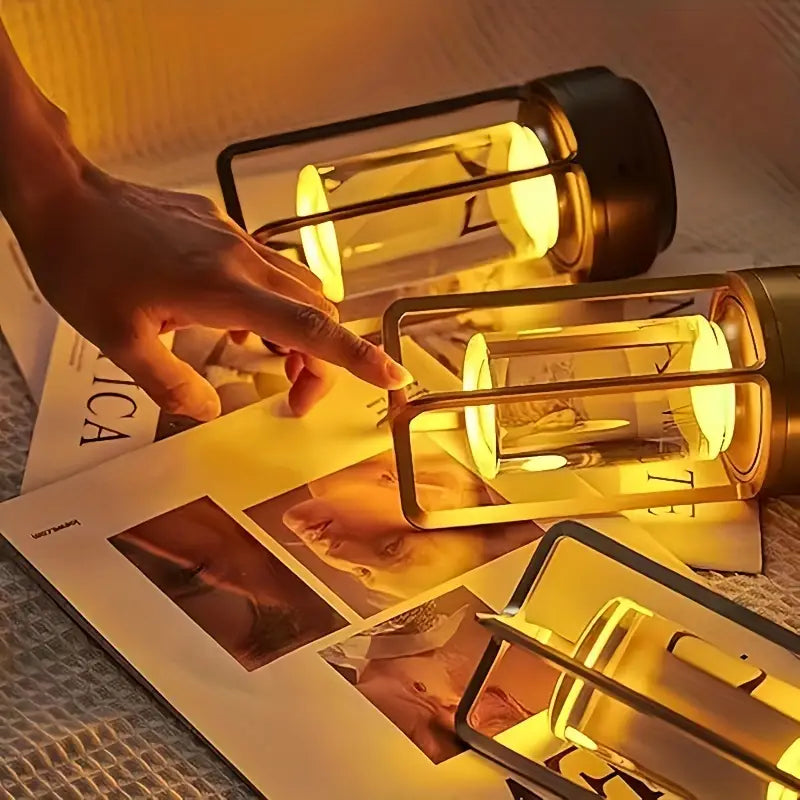 Modern Touch Control Smart LED Table Lamp with Dimmer, Cordless Bedside Lamp with Touch, - Floor/Bedside Lamp for Living Room, Camping, Bedroom