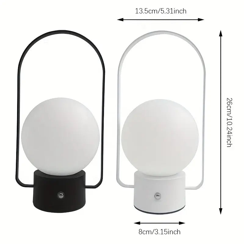 Tech Dimmable LED Table Lamp, USB Rechargeable Touch Controlled Desk Light, Color Changing Indoor Night Light